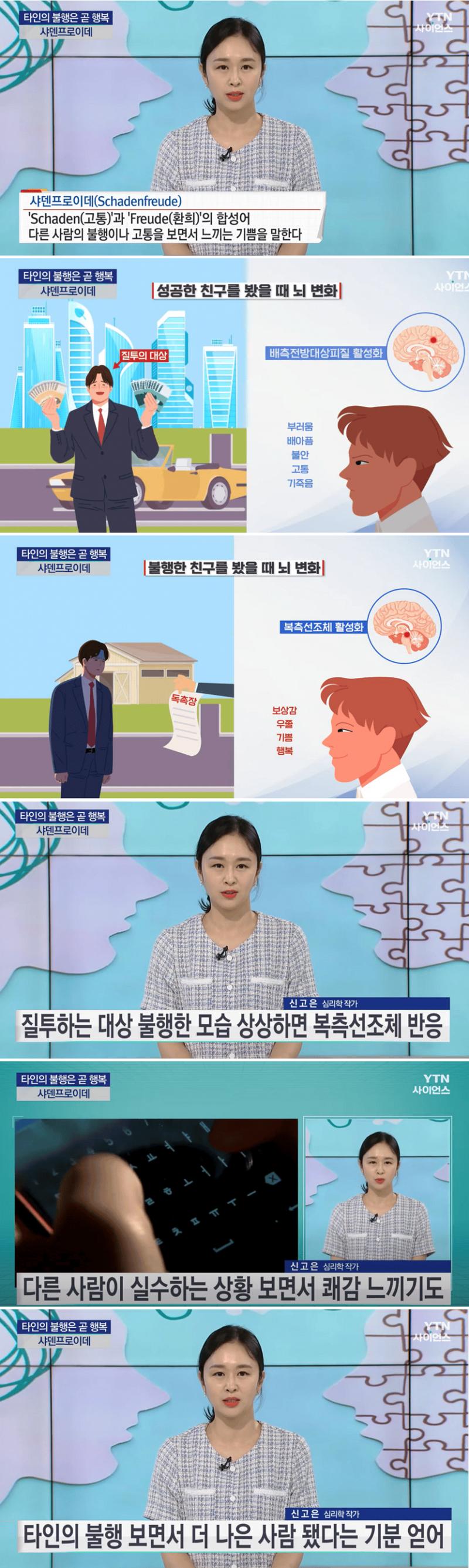 다른 사람의 불행을 보며 기쁨을 느끼는 현상.