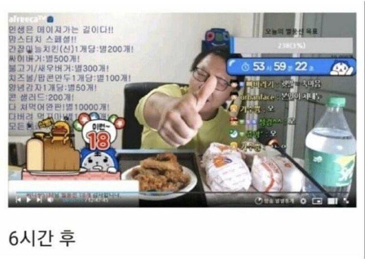 시청자가 후원해야 먹는 먹방 BJ의 최후