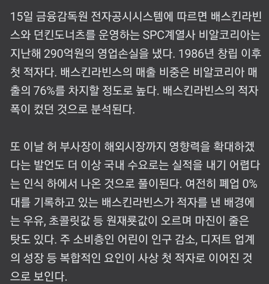 현재 ㅈ됐다는 배스킨라빈스 근황