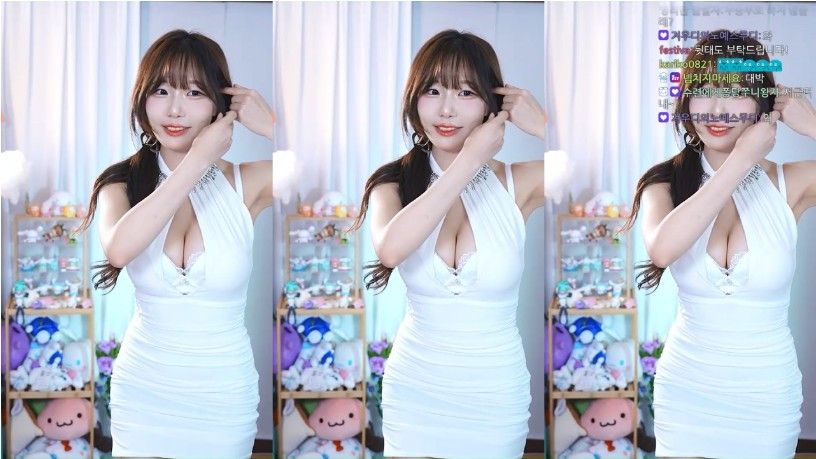 수련수련 x 겨우디 합방 D컵 F컵의 대결 가슴골 잔치