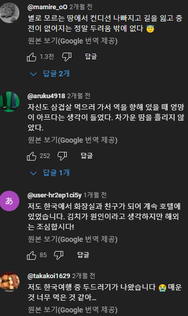 한국 여행 와서 지옥을 봤다는 일본인 유튜버