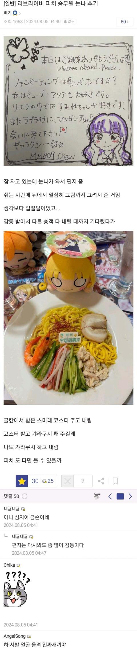 비행기 타다가 승무원에게 말걸린 오타쿠