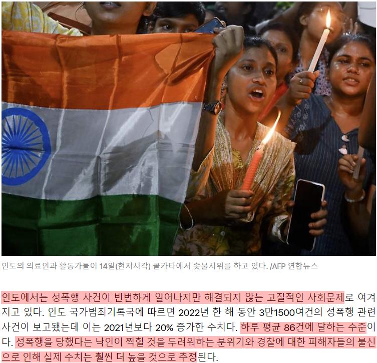 여의사 성폭행 피살에 인도 의사들 무기한 총파업 돌입