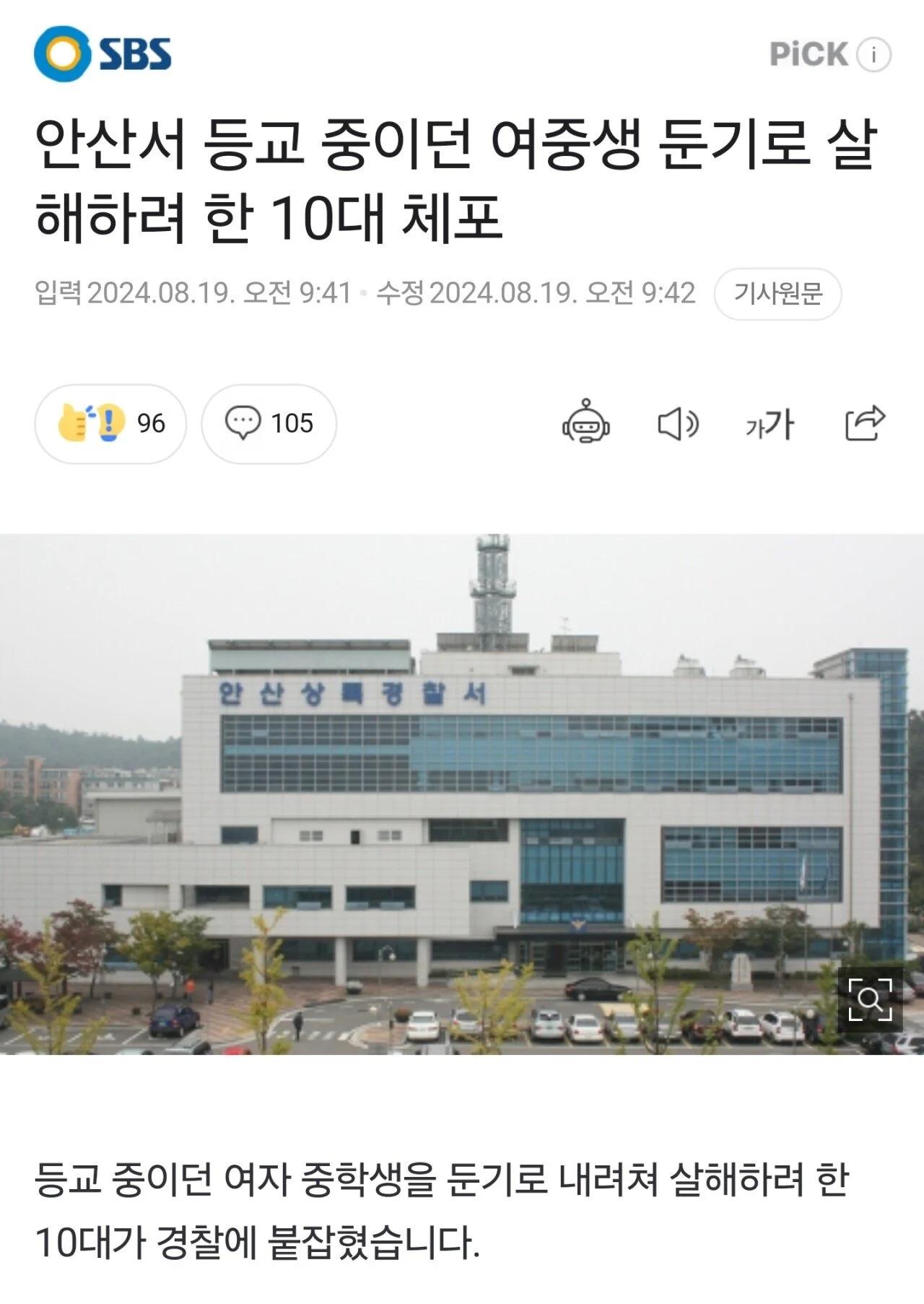 10대 지적장애인이 여중생 스토킹 후 살해시도.news