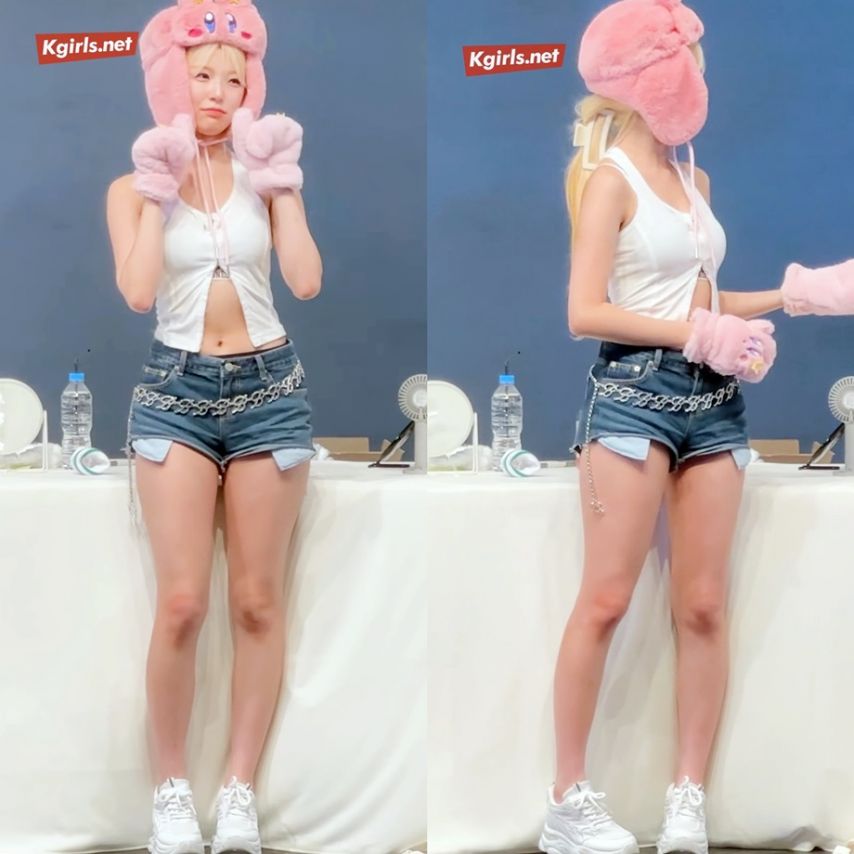 프로미스나인 백지헌 팬사인회 한창 물오른 피지컬