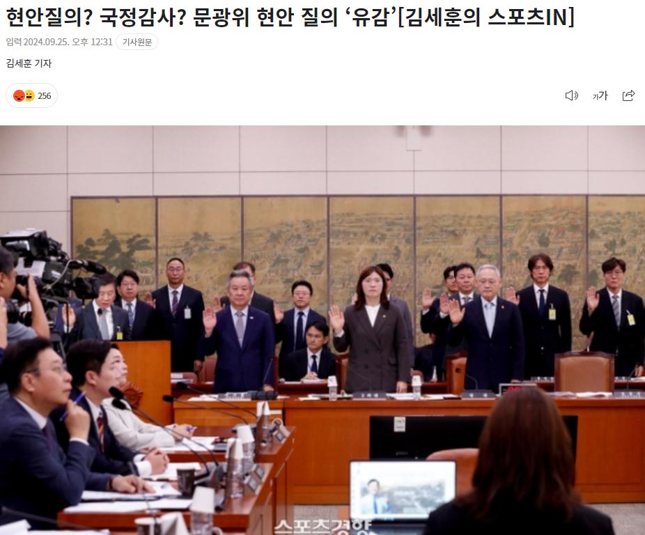 "정몽규가 국회에서 망신을 당하는 걸 보고 어느 기업이 스포츠를 지원할지 걱정"