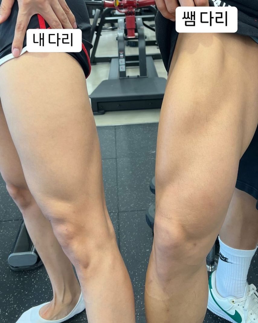 운동 열심히 한 하체 자랑하는 오또맘