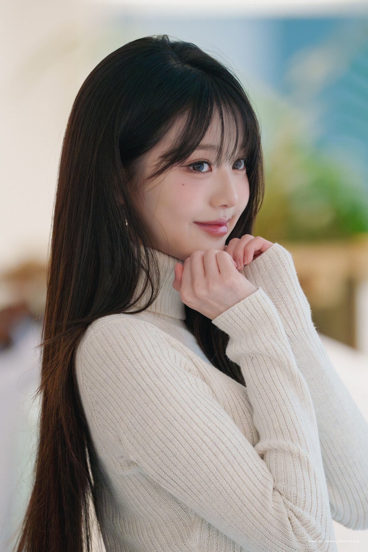 오늘자 더현대 타미힐피거 팝업스토어 아이브 장원영