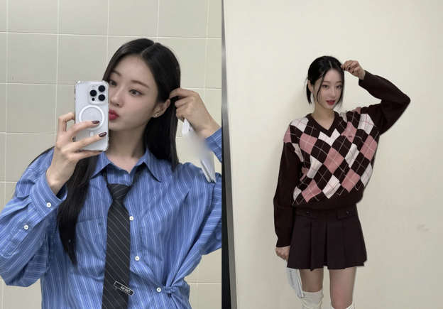 경리(34세), 캐주얼한 가을 룩에 '여신 강림 미모'