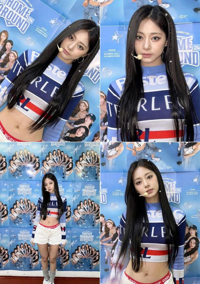 쯔위 군살없는 복근공개