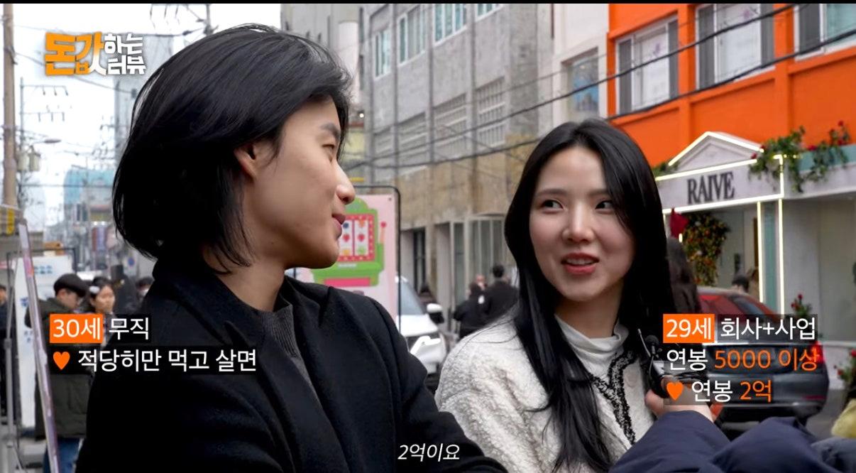 여자들이 바라는 남자 연봉