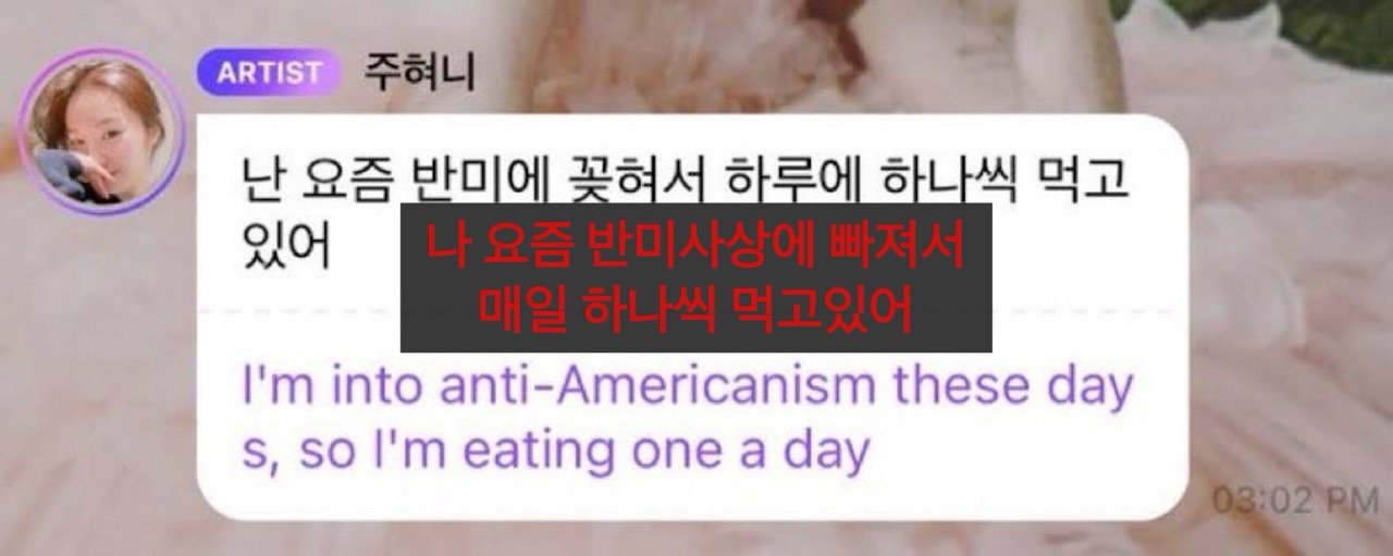 아이돌 소통어플 번역 억까 모음