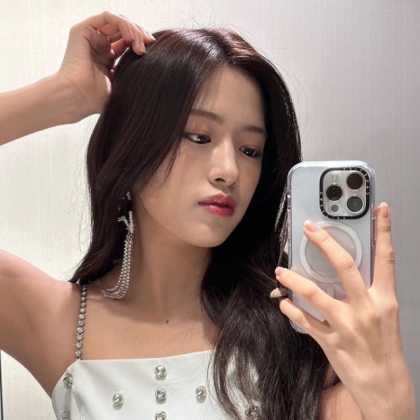 (약스)안유진 거울 셀카