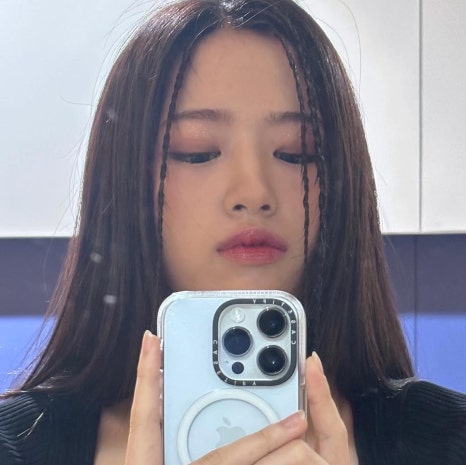 (약스)안유진 거울 셀카