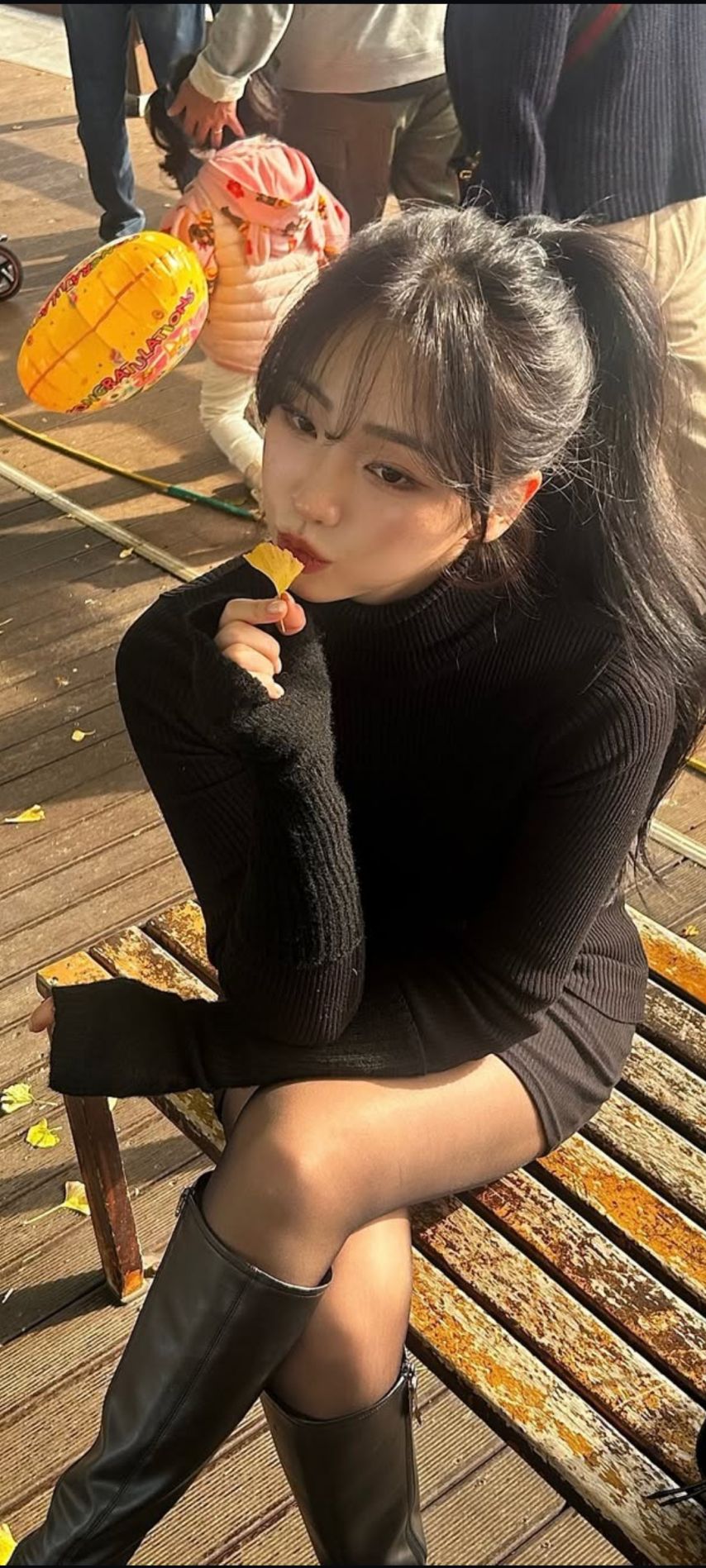 Mallow_ksy black stocking