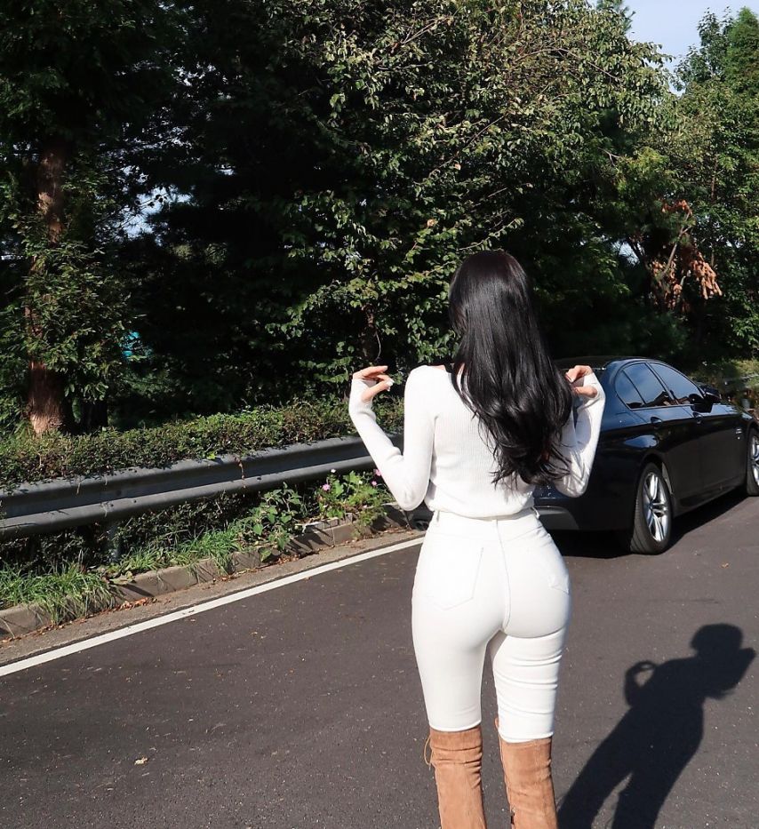 백바지 청바지 전문 피팅모델 유하