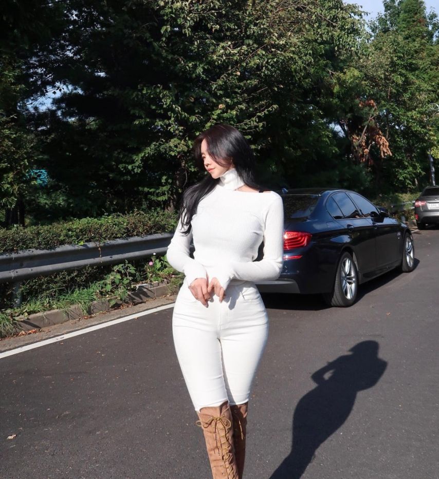 백바지 청바지 전문 피팅모델 유하