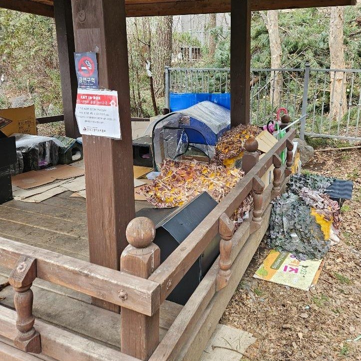 광교산에 캣맘이 해놓은 테러 ㄷㄷ
