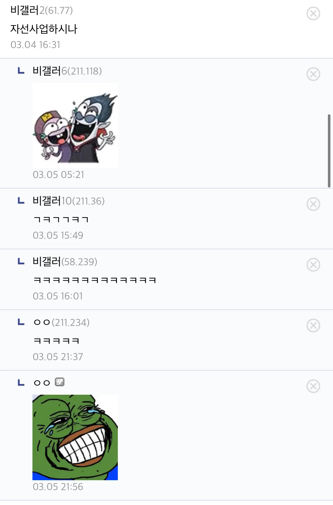 사업자금을 코인에 투자한 디시인..