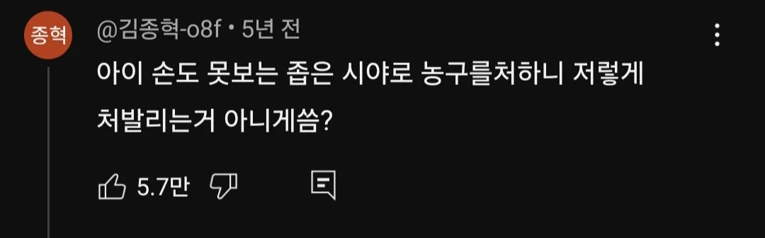 과거 유튜브 댓글 레전드