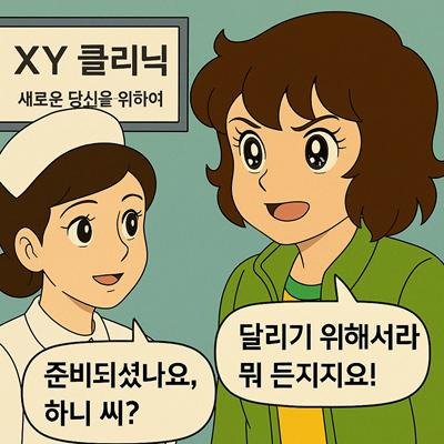 챗피티 PC빔 맞은 '달려라 하니' 4컷 만화