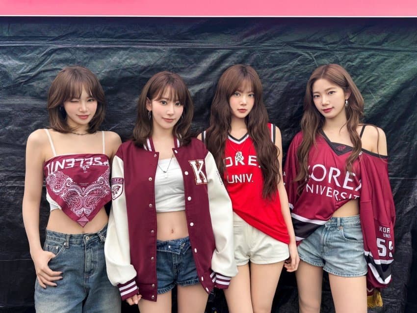 오늘자 고려대 축제 르세라핌 김채원 카즈하 사쿠라 홍은채