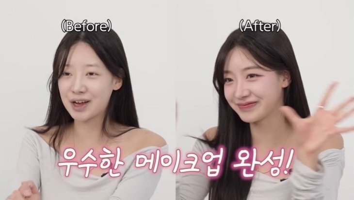 우수한 치어리더 진짜 쌩얼과 풀메이크업(보정) 비교