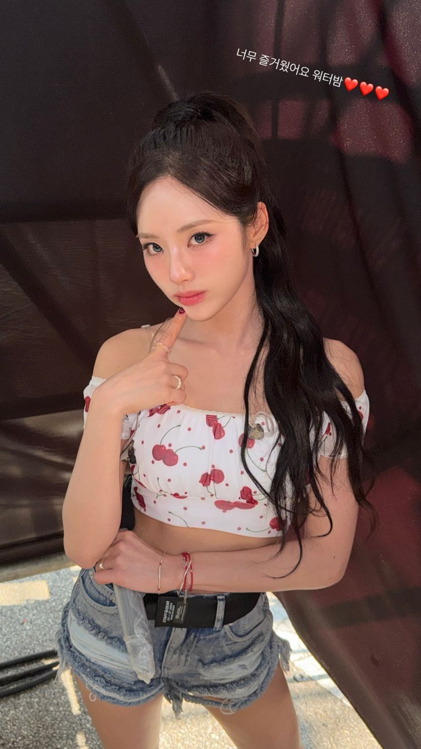 [워터밤 속초] 프로미스나인 송하영 빨간 레이스 몽실 가슴골