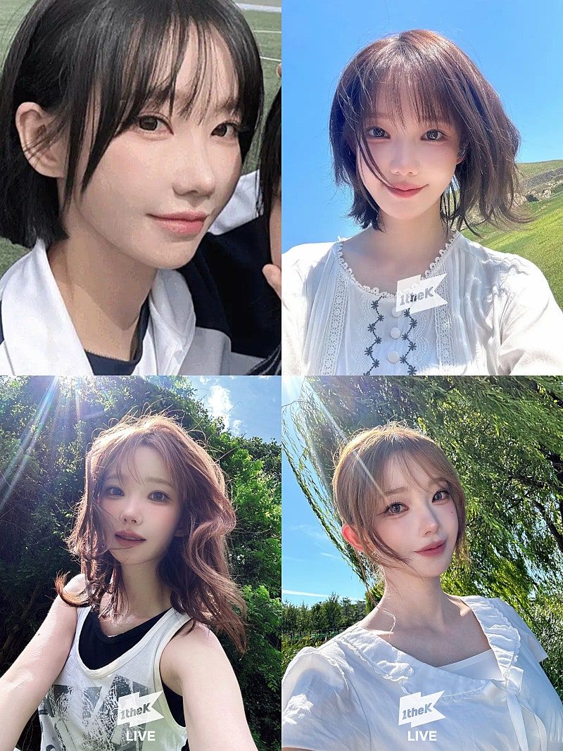 QWER 원더케이 셀카 변천사