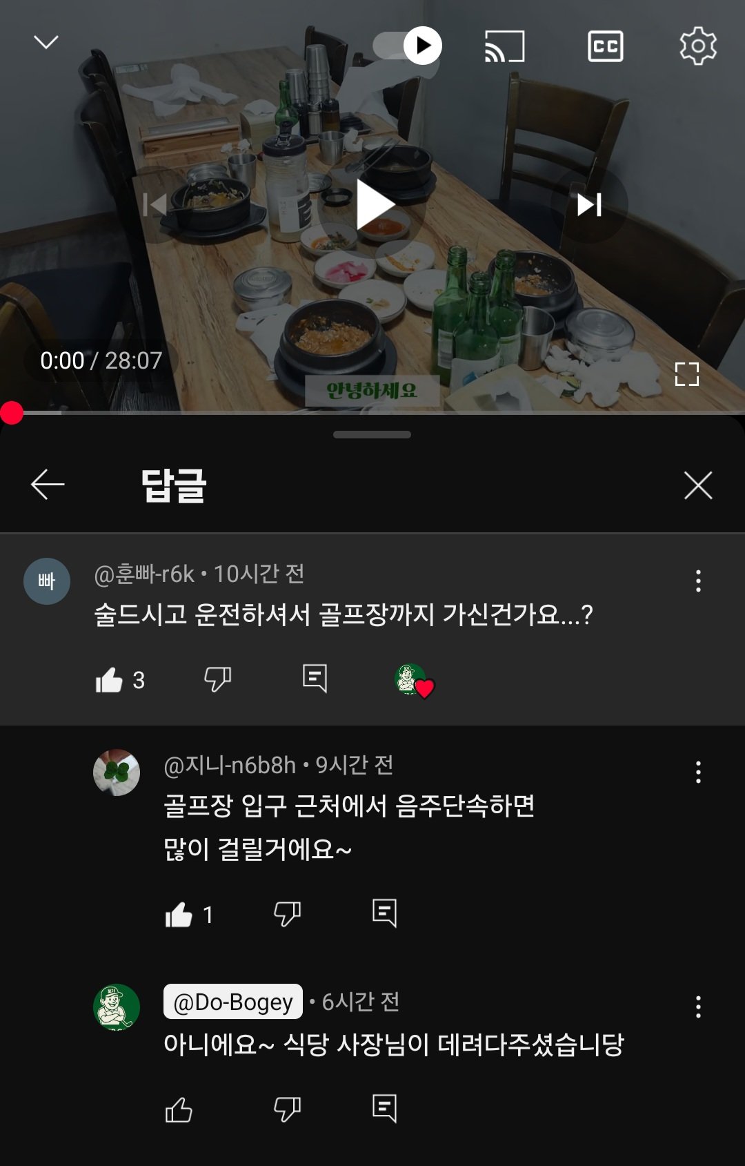 음주운전 의심 골프유튜버