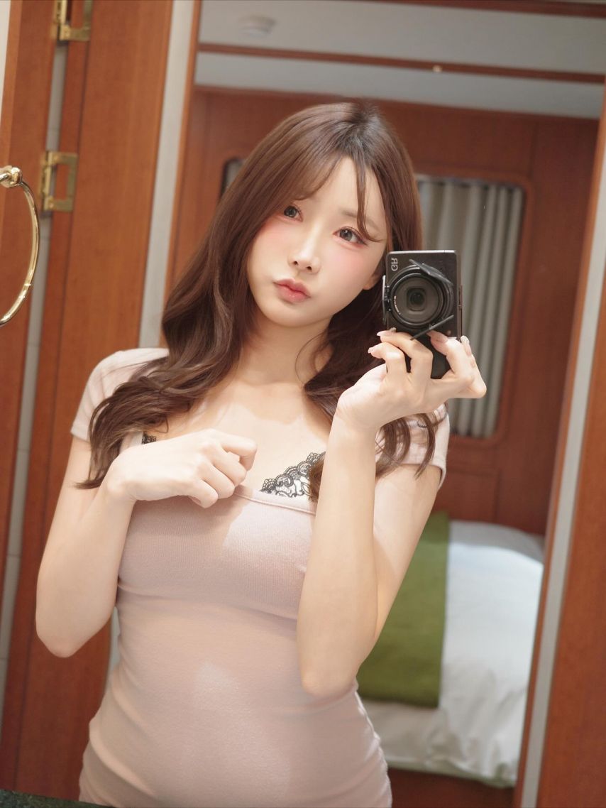 연유 셀카 거울샷