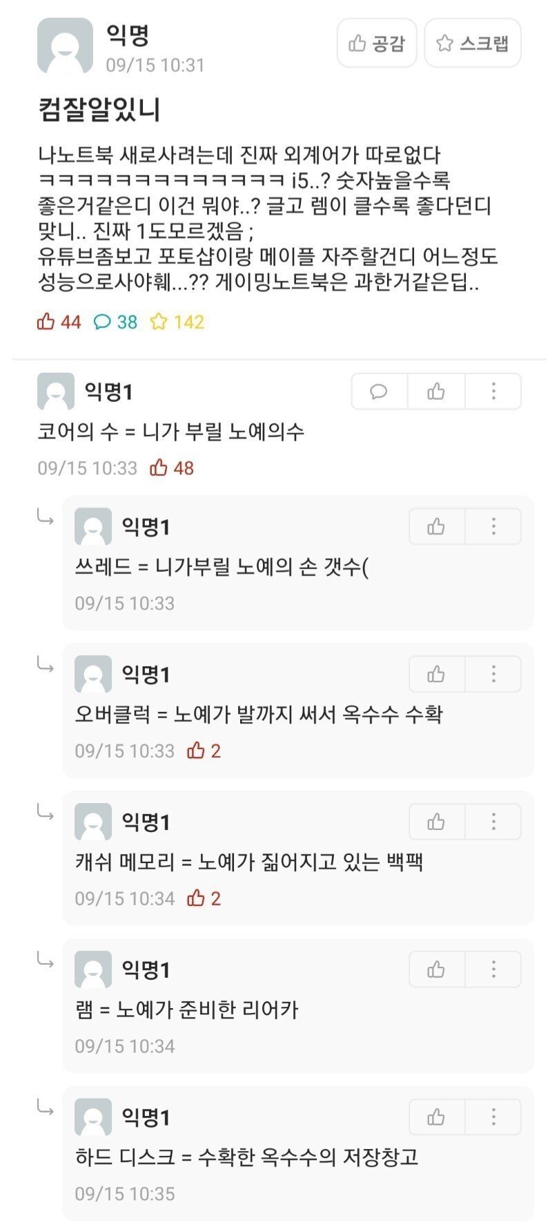 컴퓨터 모르는 사람들이 컴 살때 알아두면 좋은 참고 자료