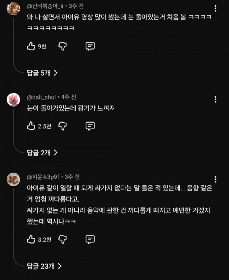 아이유 눈 돌아간 광기가 느껴지는 영상.mp4