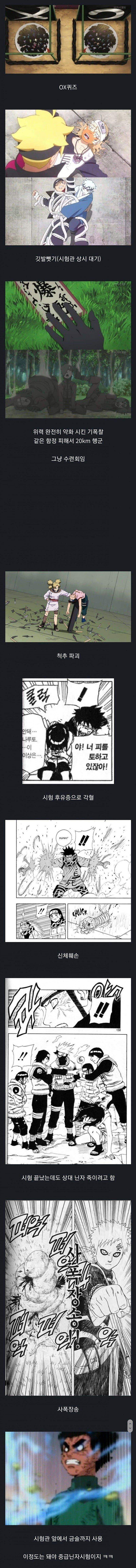 보루토vs나루토 중급닌자시험 비교