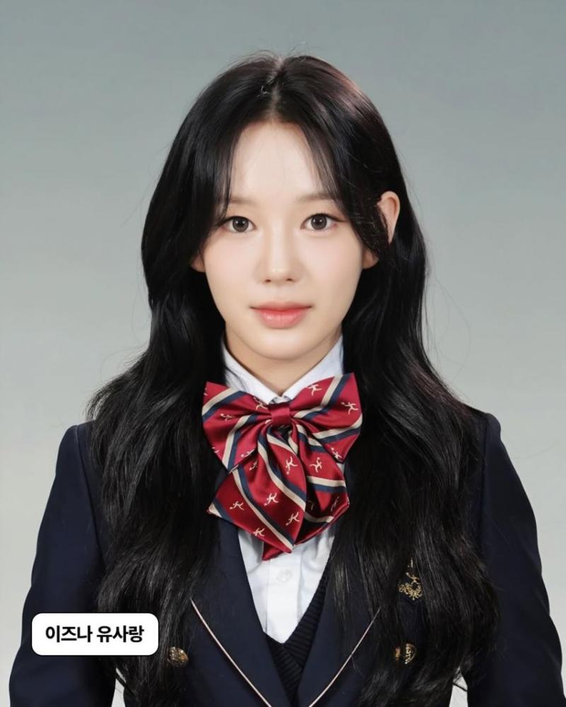 아이브 이서, 이즈나 유사랑, 트리플에스 채원, 해린, 수민(한림예고 졸업사진)