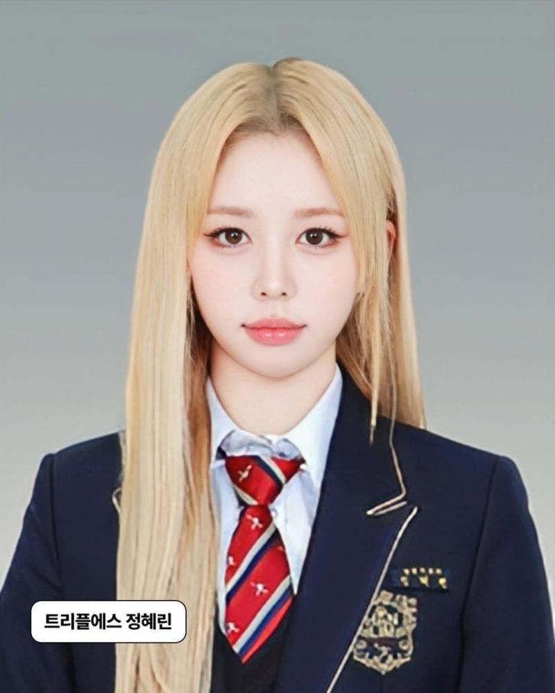 아이브 이서, 이즈나 유사랑, 트리플에스 채원, 해린, 수민(한림예고 졸업사진)