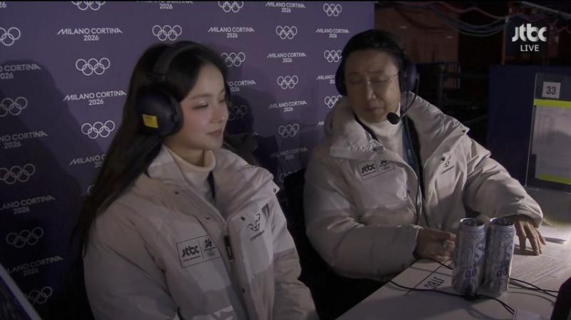 올림픽 피겨, 방송 멘트 하는 임은수 해설위원, 표정