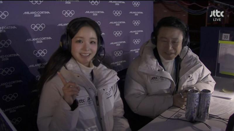 올림픽 피겨, 방송 멘트 하는 임은수 해설위원, 표정