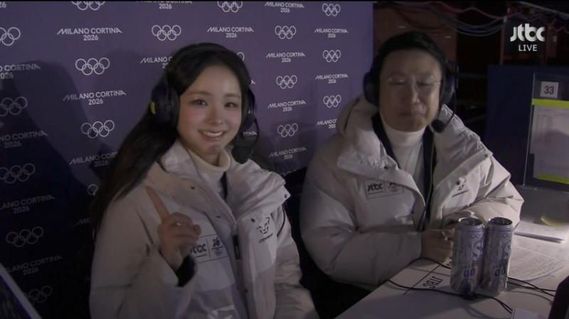 올림픽 피겨, 방송 멘트 하는 임은수 해설위원, 표정
