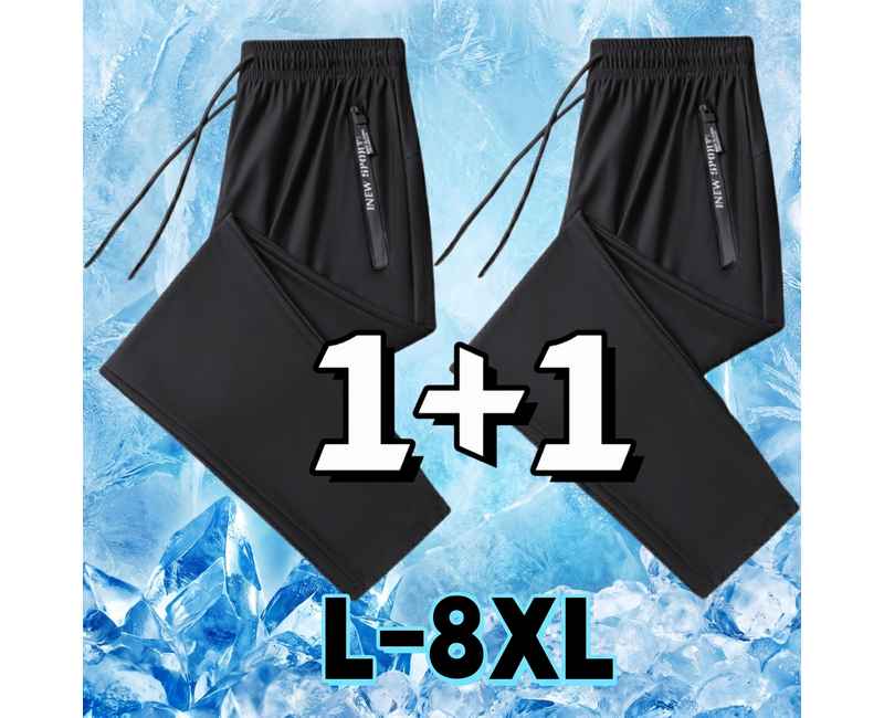 1+1 남자 여름바지  슬랙스 냉감바지 빅사이즈 시원한 여름 쿨 베이잉