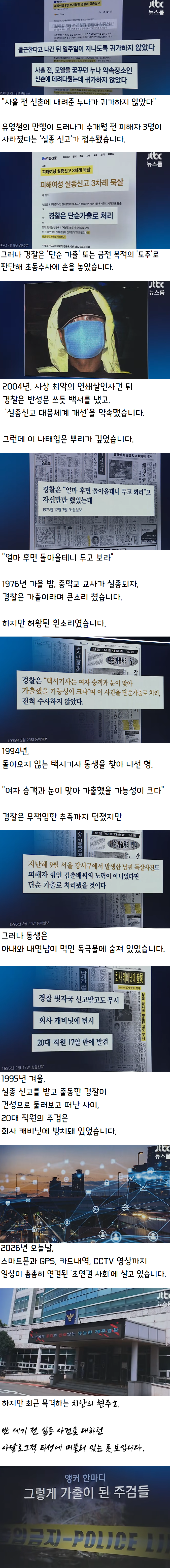 그렇게 가출이 된 주검들