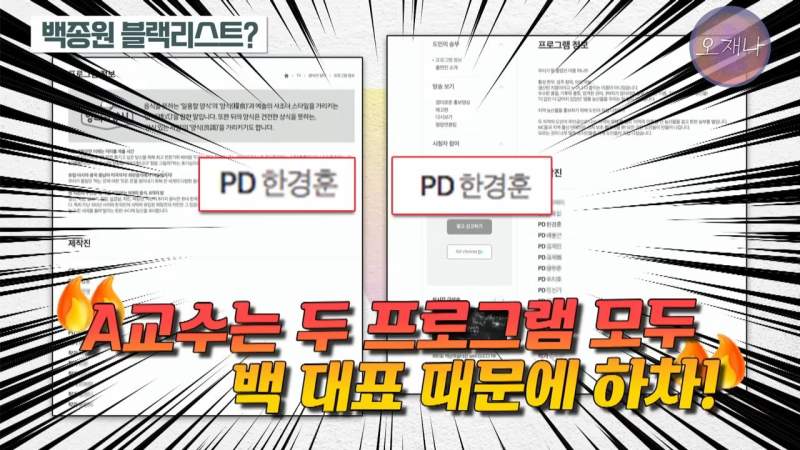 갑질로 출연자를 하차시킨 백종원