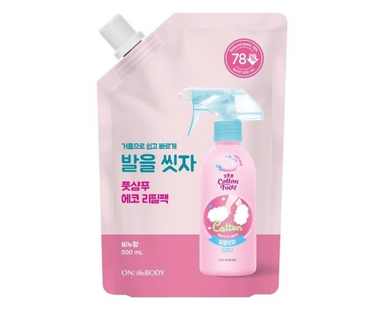 온더바디 코튼풋 발을 씻자 풋샴푸 비누향 리필