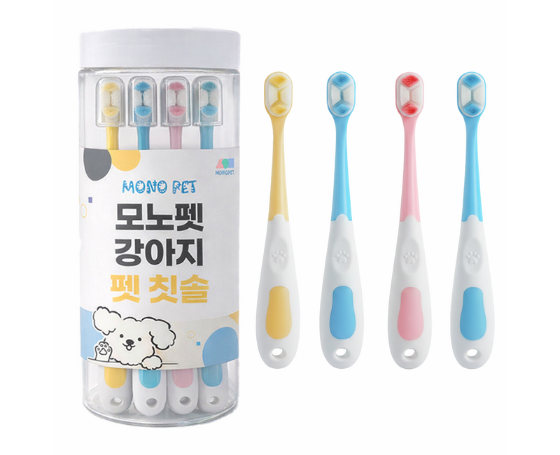 모노펫 초미세모 강아지 칫솔 4종
