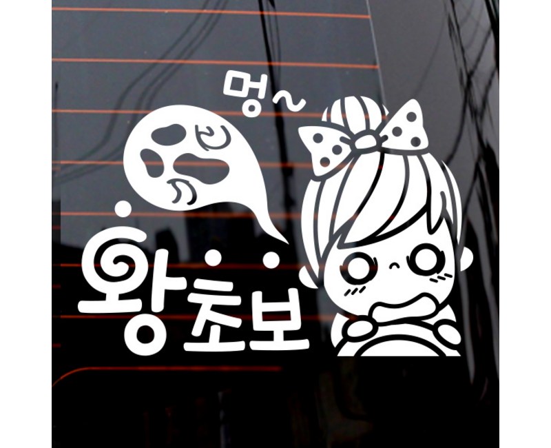 제제데코 멍왕초보 자동차 스티커