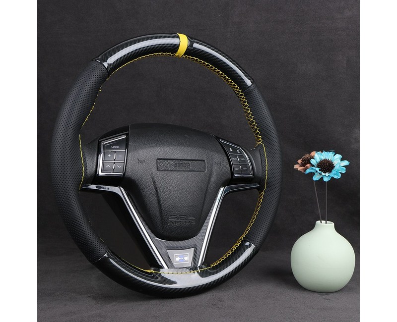 DIY 38CM 손수 바느질 자동차 핸들커버 범용 사이즈로 95% 이상의 차종에 적합하며, 자동차 인테리어를 보호하고 마모와 미끄럼을 방지해줍니다
