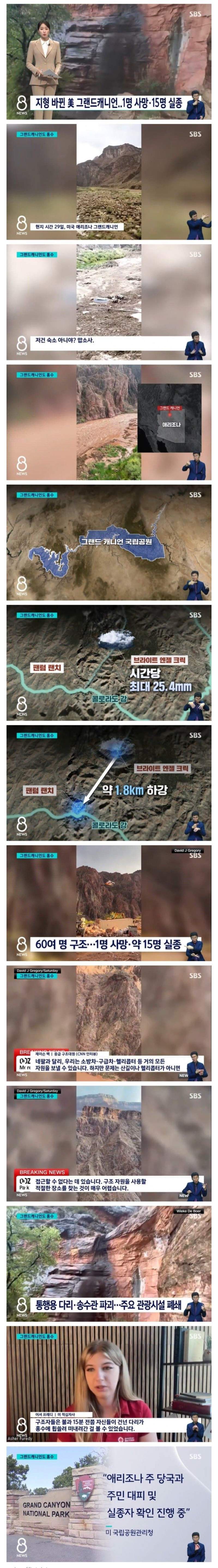 지형까지 바뀌었다는 미국 그랜드캐니언