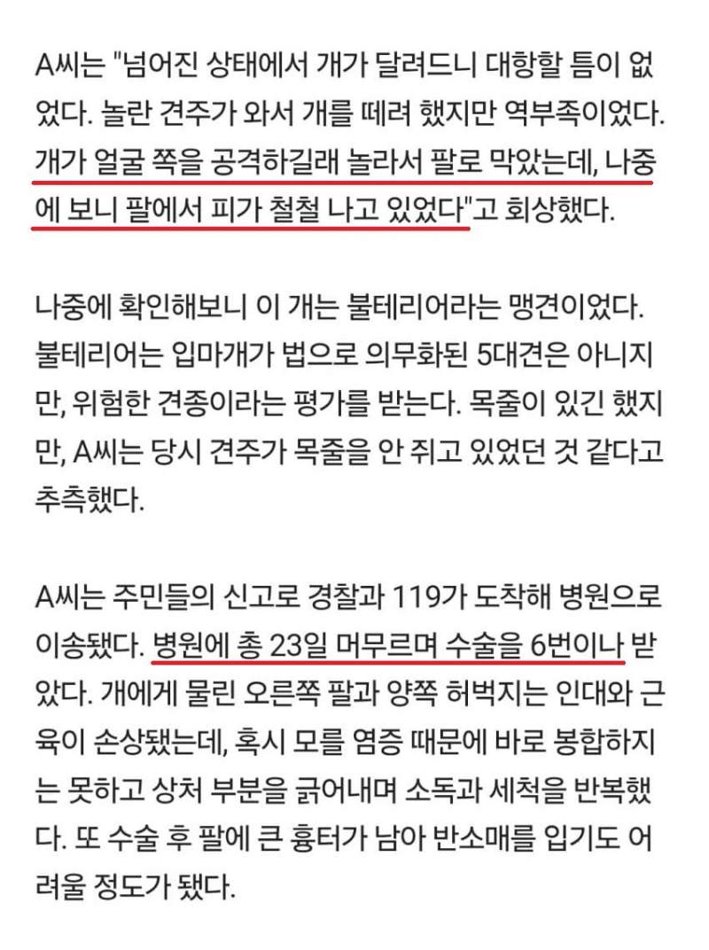 산책하다 \'피투성이\' 된 남성…맹견에 물렸는데, 견주 \