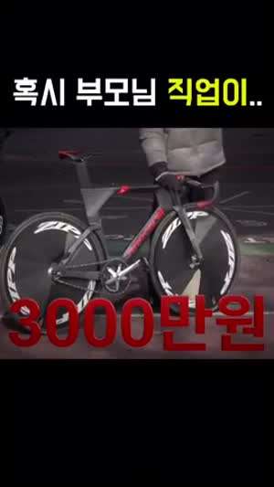 3000만원 자전거 타는 중학생 부모님 직업