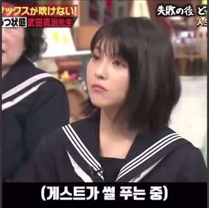 방송 중 졸아버린 일본 여배우